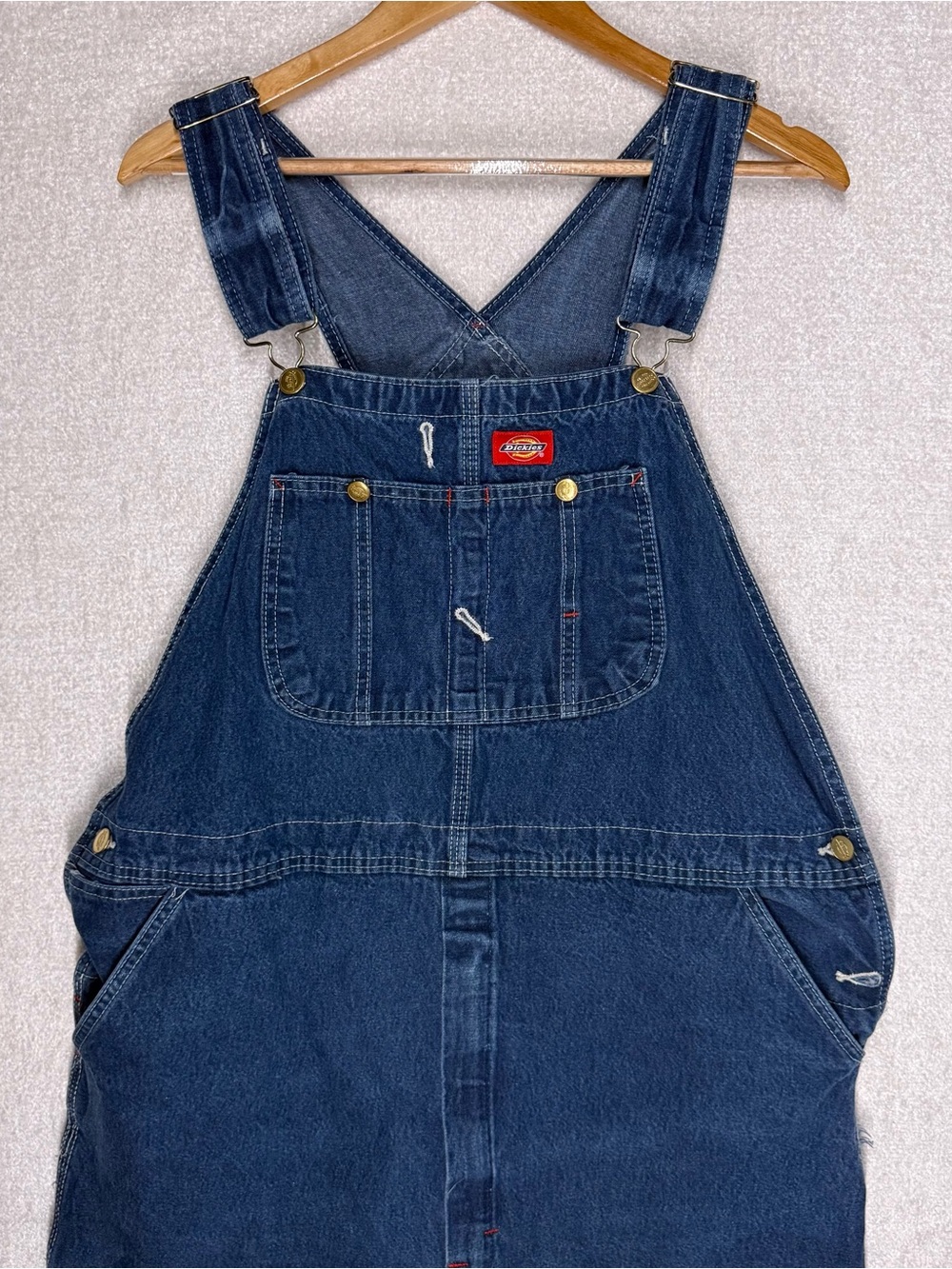 Dickies Blue Denim Men’s Overalls with Bib Pocket 40x32